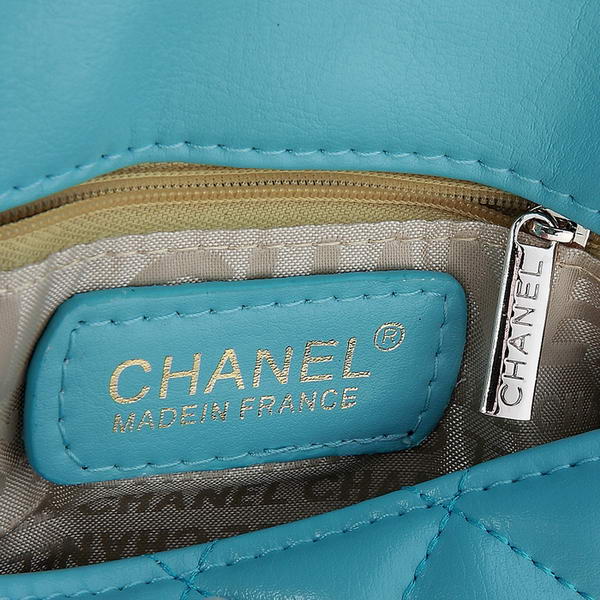 Fake Chanel Camelia Bag Sheepskin Leather A35412 Light Bl On Sale